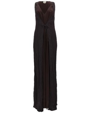 Alysi Silk Modal Polyamide Dress - Black