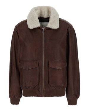 Tela Regular-Fit High-Collar Tech Fabric Jacket With Side Pockets - Brown