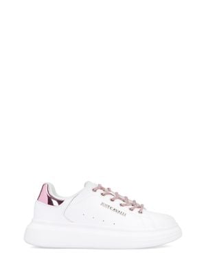 Just Cavalli Leather Low-Top Sneakers Sneakers - White