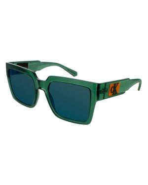 Calvin Klein S Plastic Sunglasses - Green