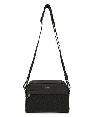 BOSS Squared Mini Shoulder Handbag - Black