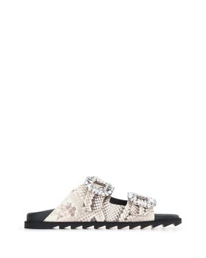 Roger Vivier Strass Buckle Slingback Pumps - White