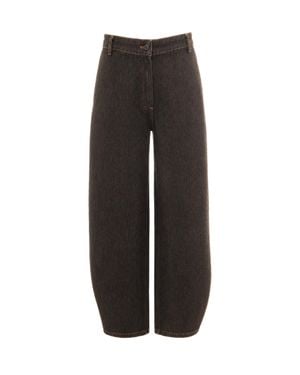Sessun High-Waisted Wide-Leg Jeans - Black