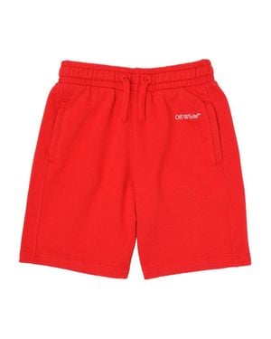 Off-White c/o Virgil Abloh Kids Diagonal Paint Sweatshorts - Red