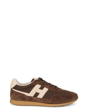 Hogan Logo-Detail Sneaker With Cushioned Collar And Rubber Sole - Brown