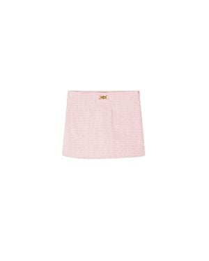 Versace Skirt Cotton Mix Tweed - Pink