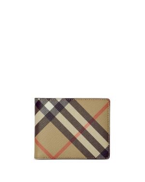 Burberry Archive Check Print Bi-Fold Wallet With Internal Card Slots - Natural