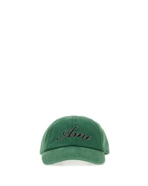Ami Paris Embroidered Baseball Cap - Green