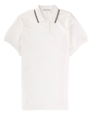 T By Alexander Wang Miniabito Polo Cotton Dress - White