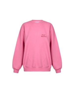 Giada Benincasa Embroidered Oversized Sweatshirt - Pink