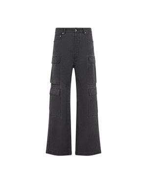 Rick Owens Double Cargo Jeans - Gray