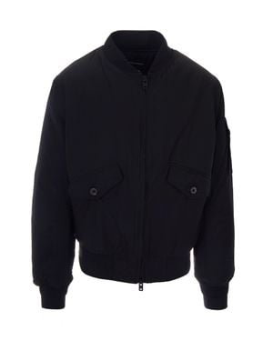 Y-3 Relaxed Fit Twill Bomber Jacket - Blue