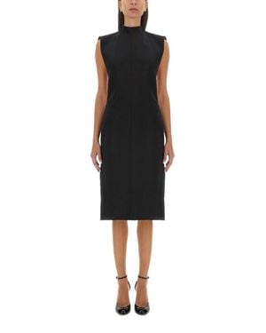 Sportmax Edile Wool And Cotton-Blend Midi Dress - Black