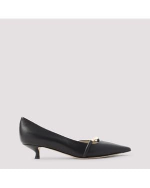Giorgio Armani Leather Court Decollete - Black