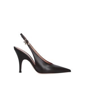 Gianvito Rossi Genuine Leather Heeled Shoes For - Brown