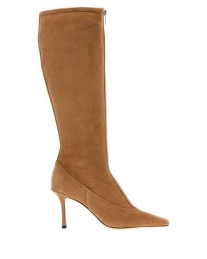 Jimmy Choo Jozi Suede Shearling Ankle Boots - Brown