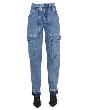 Isabel Marant Tapered High Rise Jeans - Blue