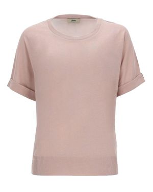 Herno Cotton Blend T-Shirt - Pink