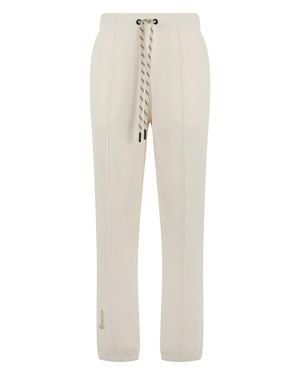 Moncler High-Waisted Sports Pants - Natural