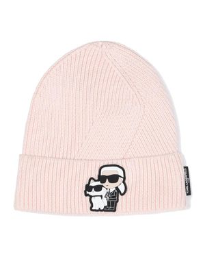 KARL LAGERFELD Hat With Logo - Pink