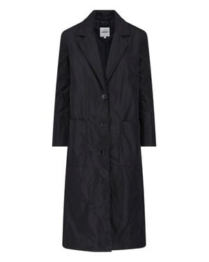 Aspesi Long Single-Breasted Coat - Black
