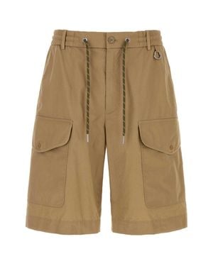 Moncler Biscuit Cotto Bermuda Shorts - Natural