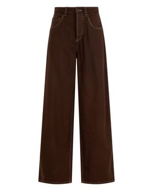 Uma Wang High Waist Wide Pants - Brown