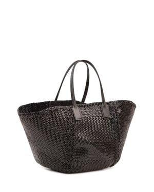 Dragon Diffusion Woven Handbag Mini Teresa - Black
