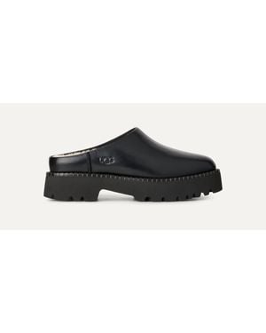 UGG Uptowner Flat Mini Leather Slide - Black