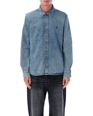 Ami Paris Adc Denim Shirt - Blue