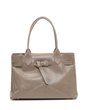 Ballantyne Medium Waxy Pull-Up Leather Tote Bag - Natural