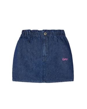 Off-White c/o Virgil Abloh Off Print Plain Denim Skirt - Blue