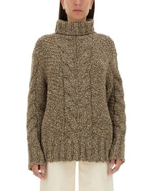 Kiton Oversized Wool T-Shirt - Brown