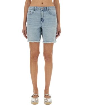 MICHAEL Michael Kors Denim Boyfriend Shorts - Blue
