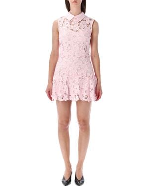 Self-Portrait Mini Dress With Elegant Detailing - Pink