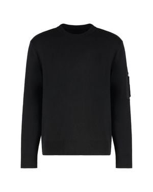 Givenchy Pocket-Appliqué Wool Sweater - Black