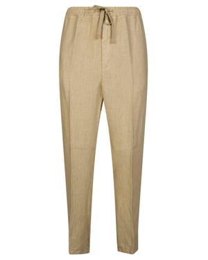 Altea Mattia Linen Drawstring Pants - Natural