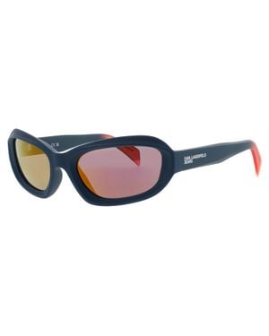 KARL LAGERFELD Klj6200S Acetate Sunglasses With Mirror Lens, Size 57-21-145 - Black