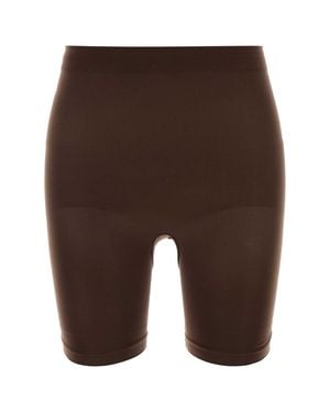 Skims Cocoa Stretch Nylon Sculpt Mini Shorts - Brown