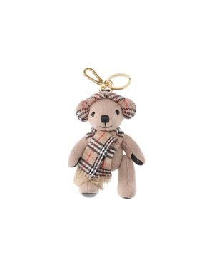 Burberry Mini Cashmere Charm With Matching Scarf And Muffs - White