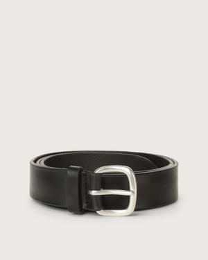 Orciani Classic Leather Belt - Black