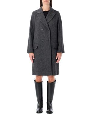 A.P.C. Ginny Wool Double-Breasted Coat - Black