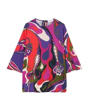 PUCCI Orchid Print Cape Blouse - Pink