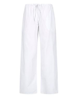 Matteau Relaxed Wide-Leg Elastic Pants - White