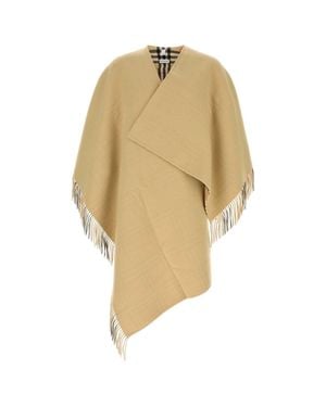 Burberry Wool Cape - Natural