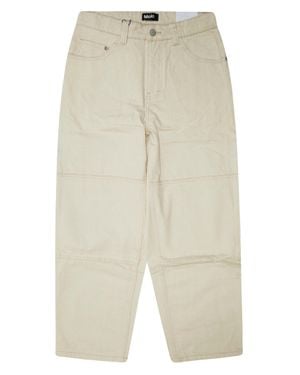 MOLO JUNIOR Kids Wide-Leg Denim Jeans With Knee Stitching - White