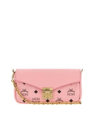 MCM Traci V Mini Canvas Shoulder Bag - Pink