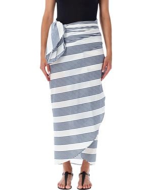 Frankie Shop Thira Striped Wrap Skirt - Blue