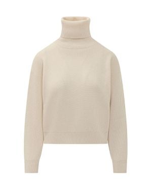 Brunello Cucinelli Cashmere Long-Sleeve Turtleneck Sweater - Natural