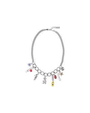Marc Jacobs Lightweight Natural Bijoux Bracelet With Cubic Zirconia, Glass & Epoxy Accents - White